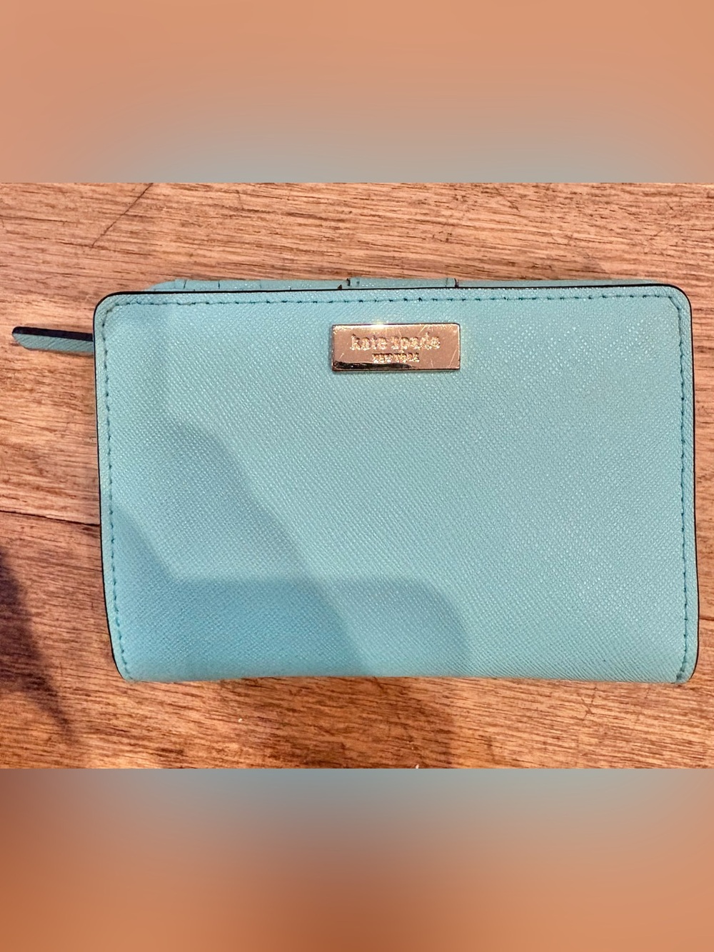 Kate Spade Light Teal Saffiano Wallet
